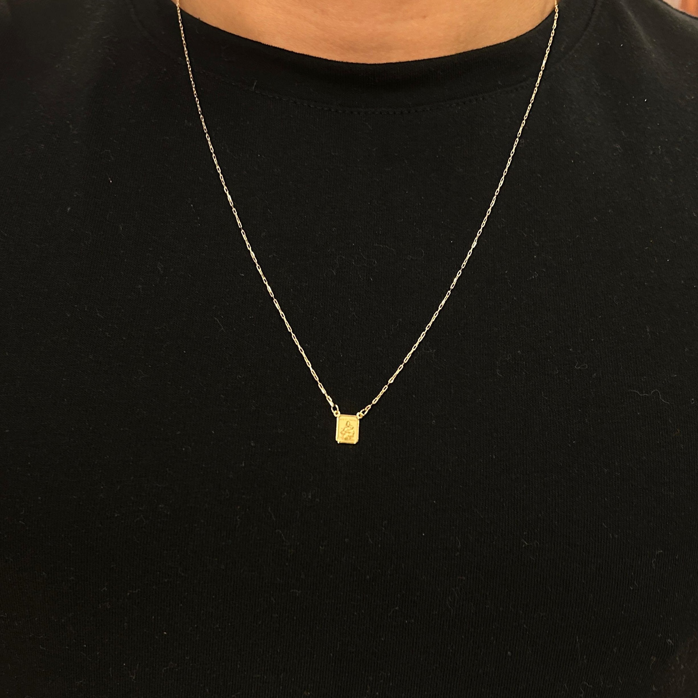 Escapulário Tradicional Cadeado Ouro 18k