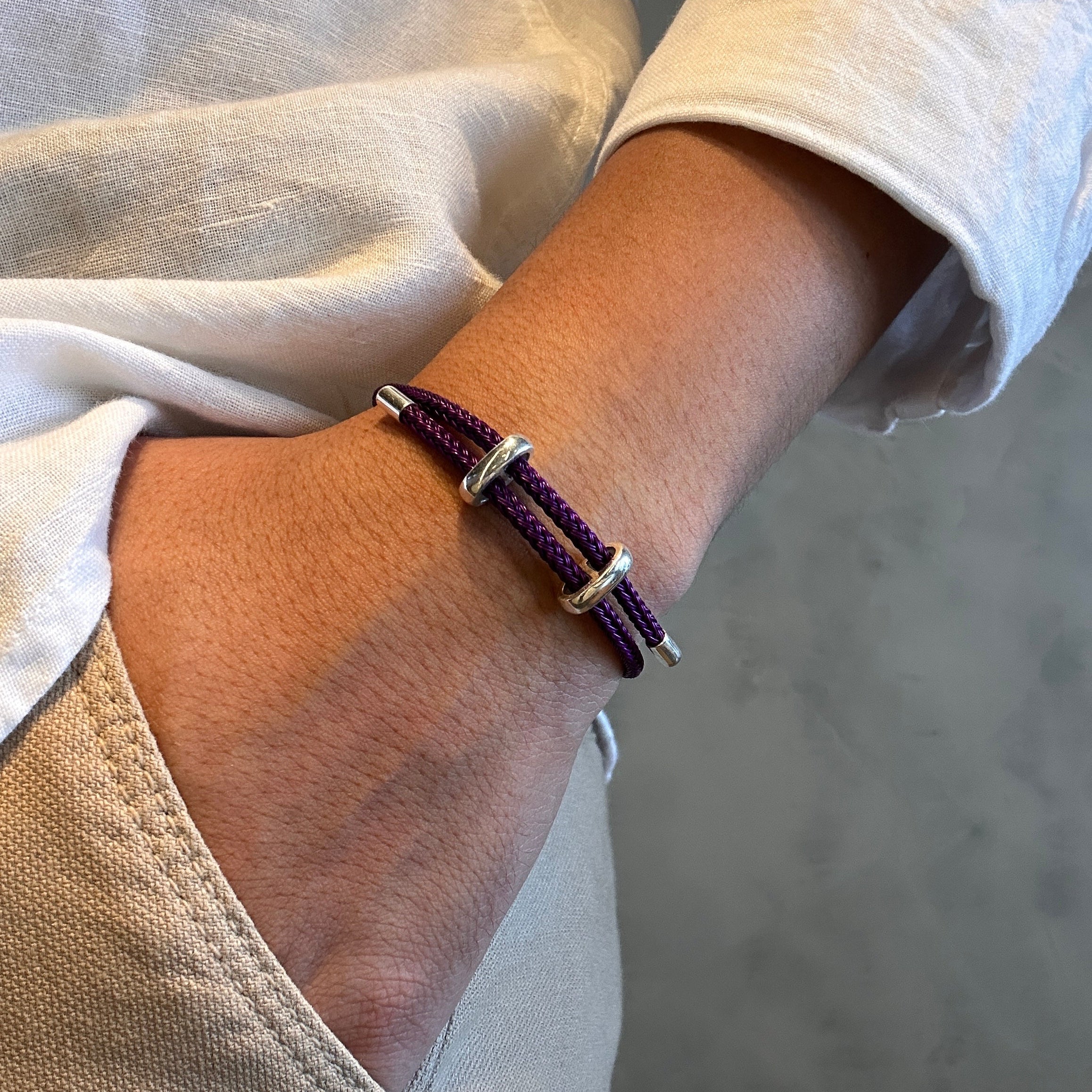 Pulseira Cadarço Steel com Prata 925