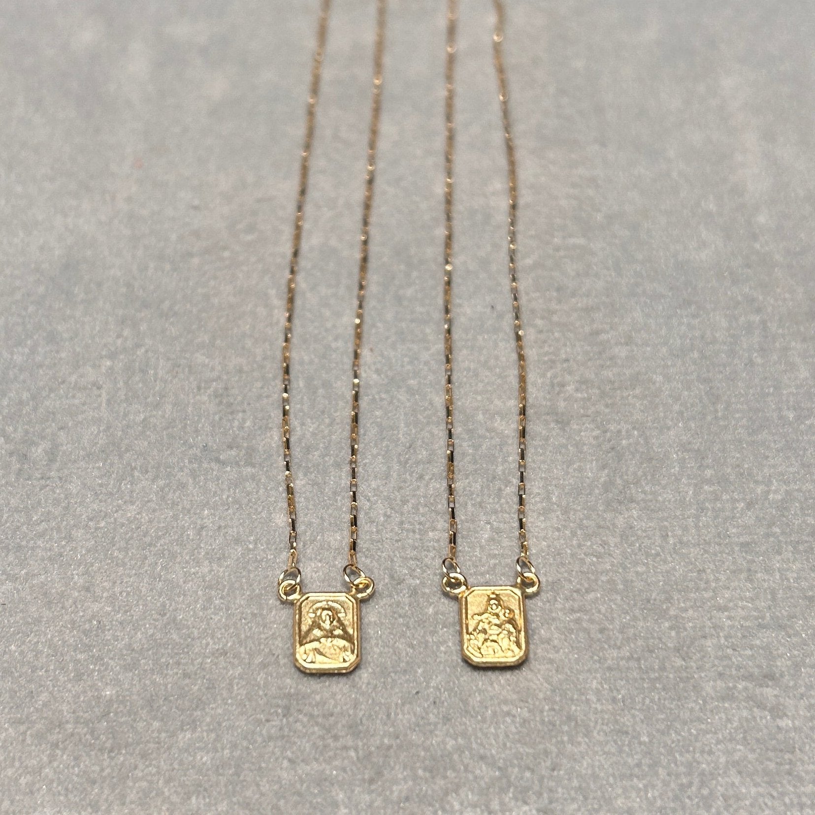 Escapulário Tradicional Veneziana Along. Ouro 18k