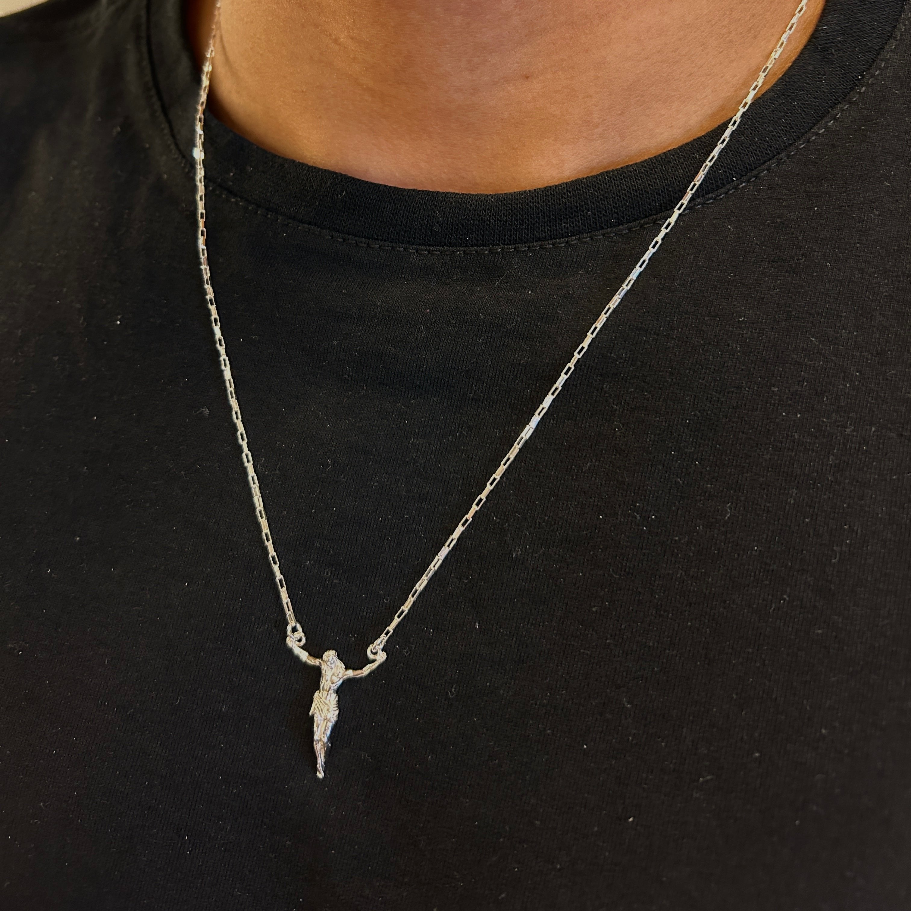 Colar Cristo em Prata 925