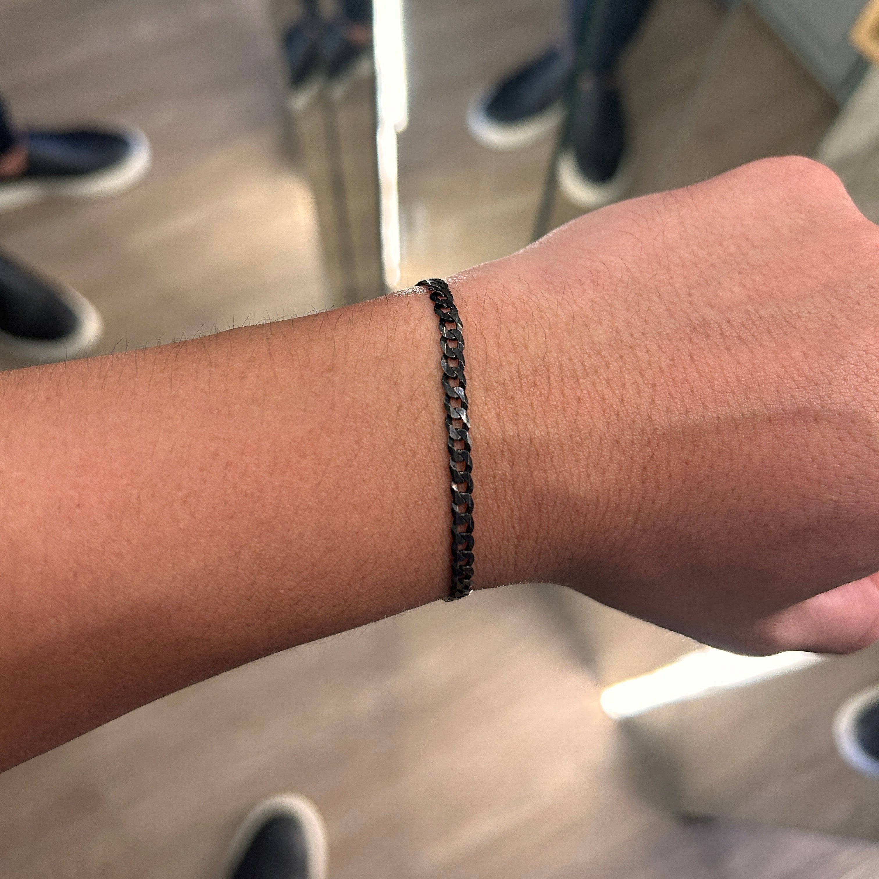 Pulseira Prata Grumet com Ródio Negro