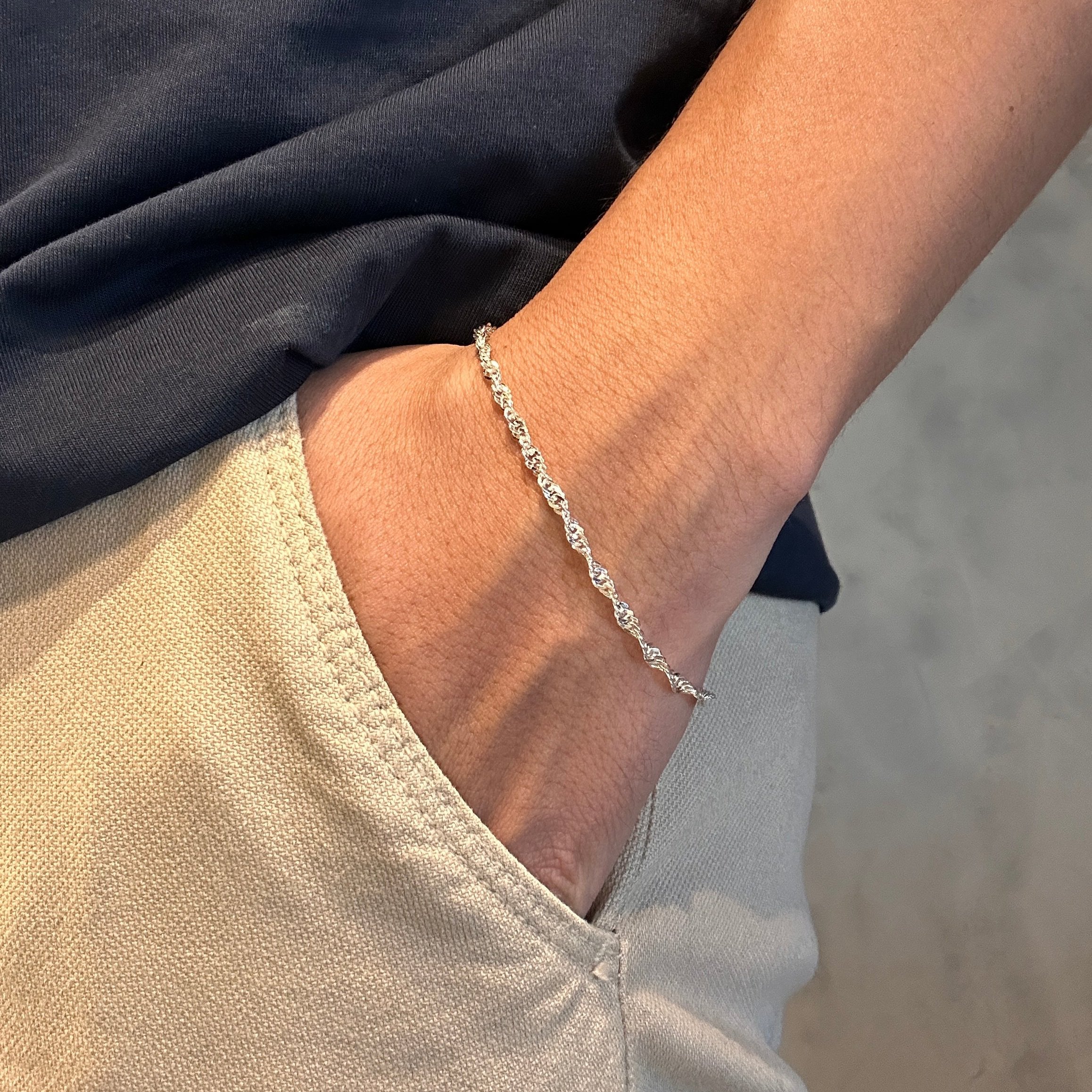 Pulseira Prata Singapura