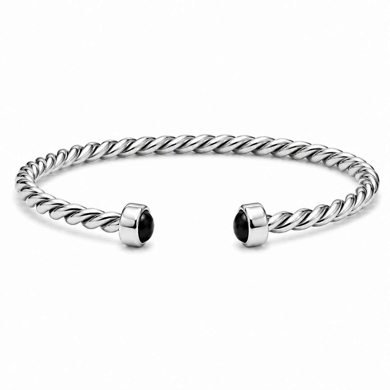 Pulseira Aro Torcido Com Pedra
