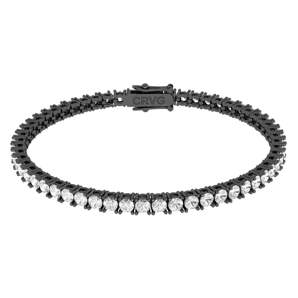 Pulseira Riviera Topázio Branco 3mm