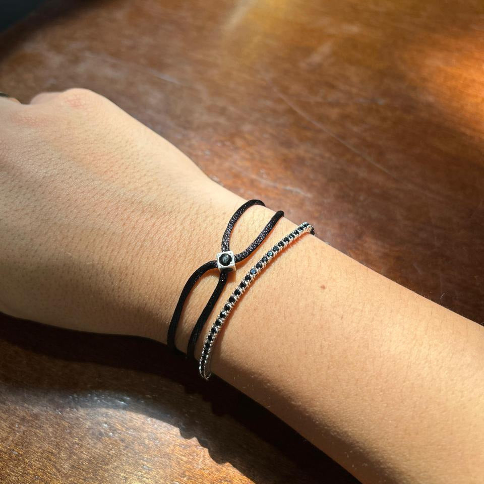 Pulseira Riviera Zircônia Negra 2,5mm