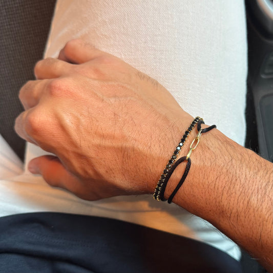 Pulseira Seda Elos Ouro 18k