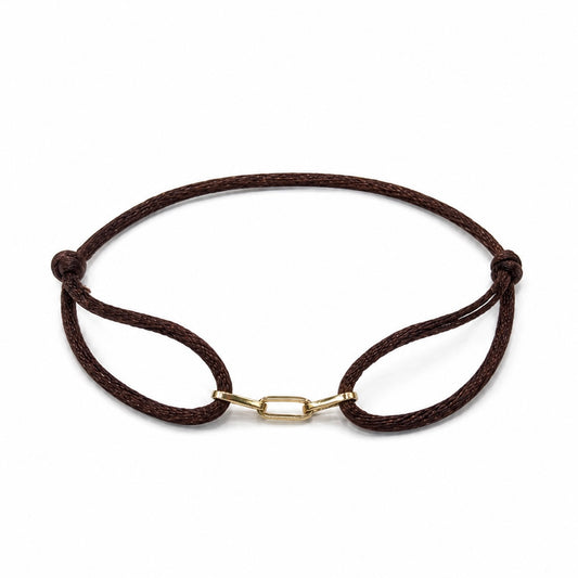 Pulseira Seda Elos Ouro 18k
