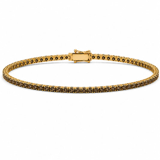 Riviera Ouro 18k Diamantes Conhaque 3 pts (Brown)