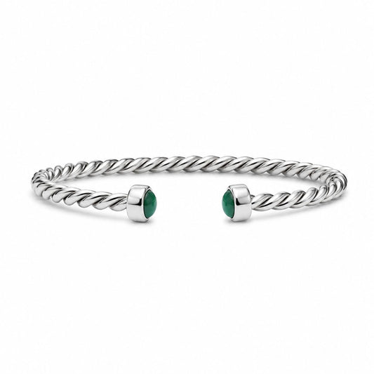 Pulseira Aro Torcido Com Pedra