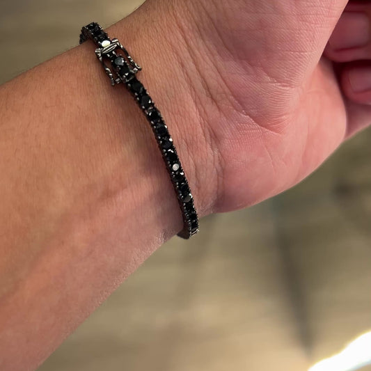 Pulseira Riviera Espinélio Negro 3mm