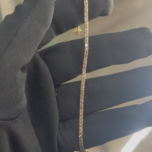Riviera Ouro 18k Diamantes Conhaque 3 pts (Brown)